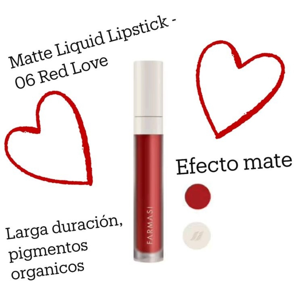 Farmasi Red Matte Lipstick Liquid Long-Lasting